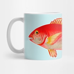 Red fish, colorful vintage design Mug